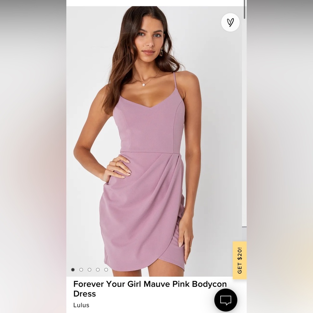 Mauve pink Lulu wrap dress